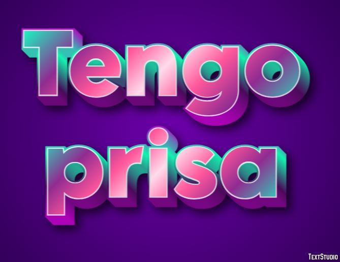 Tengo prisa Efecto de Texto