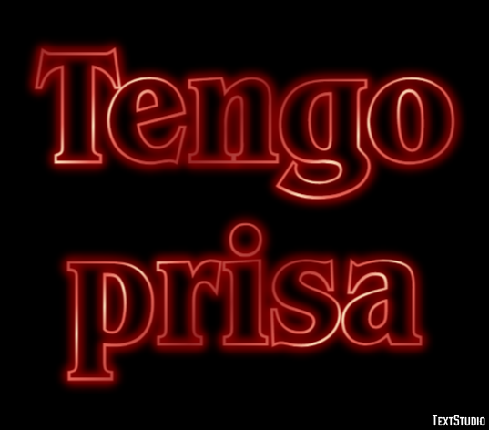 Tengo prisa Efecto de Texto