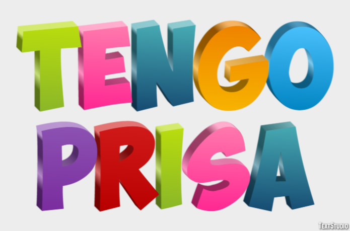 Tengo prisa Efecto de Texto