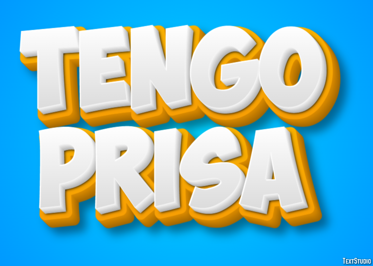 Tengo prisa Efecto de Texto
