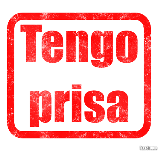 Tengo prisa Efecto de Texto