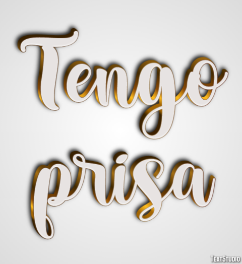 Tengo prisa Efecto de Texto