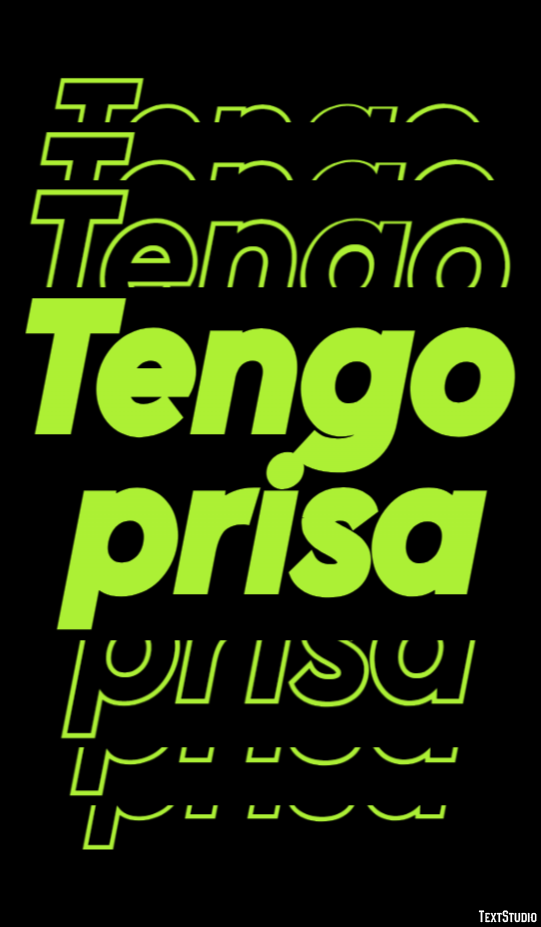Tengo prisa Efecto de Texto