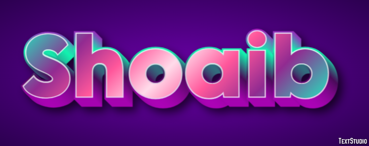 Shoaib Text Effect