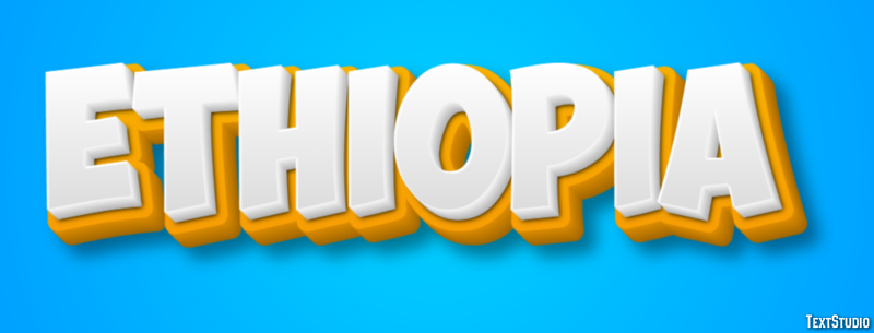 Ethiopia Text effect