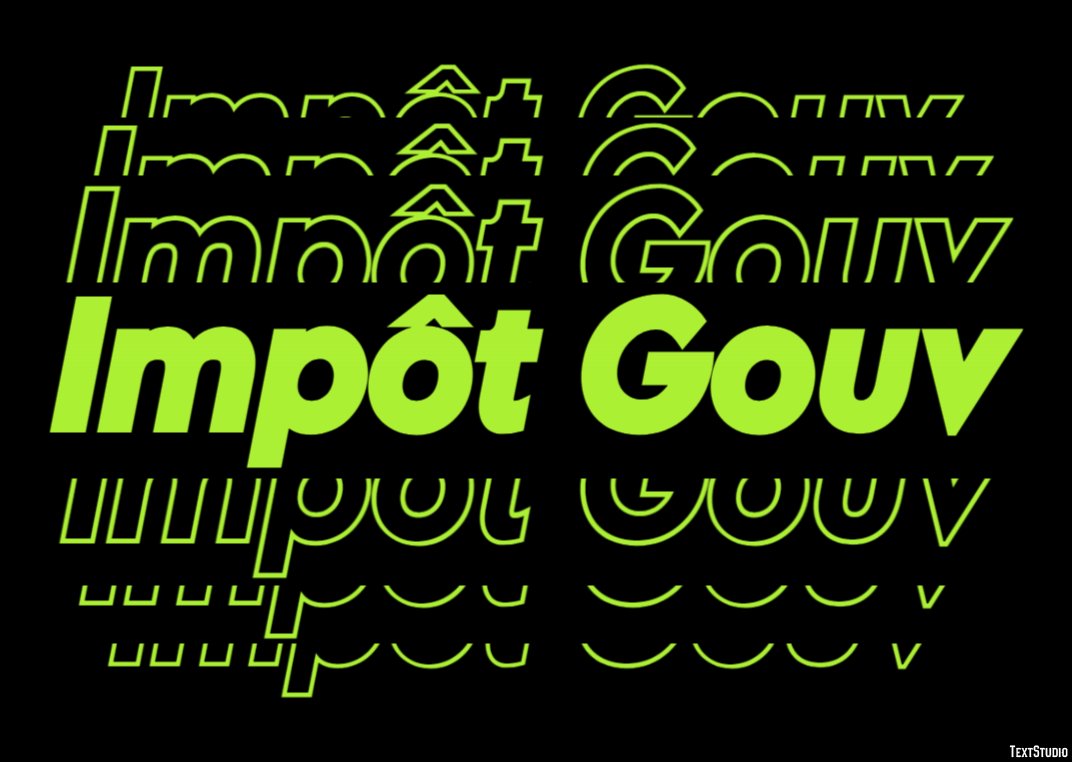 Impôt Gouv Efeito de texto