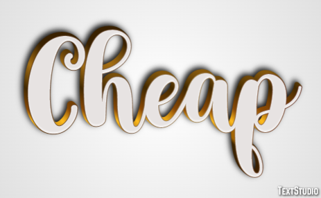 Cheap テキスト効果