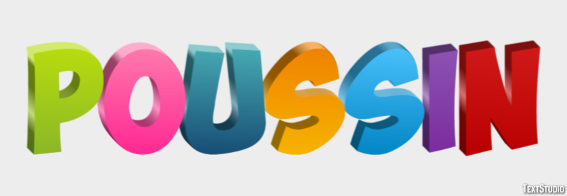 Poussin Effet de texte