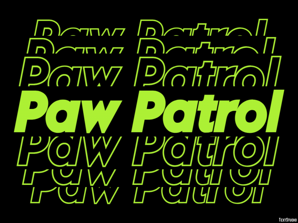 Paw Patrol Effet de Texte