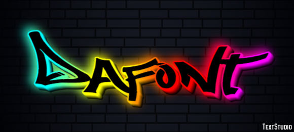 Dafont Text effect