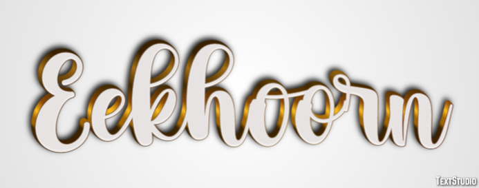 Eekhoorn Tekst effect