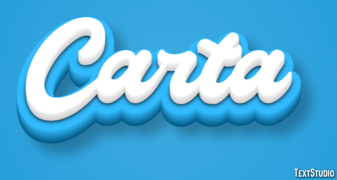 Carta Efeito de texto