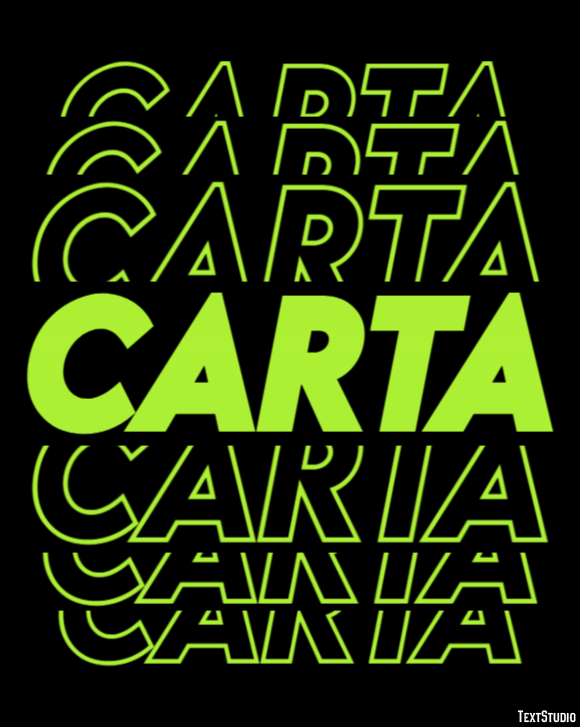 Carta Efecto de texto