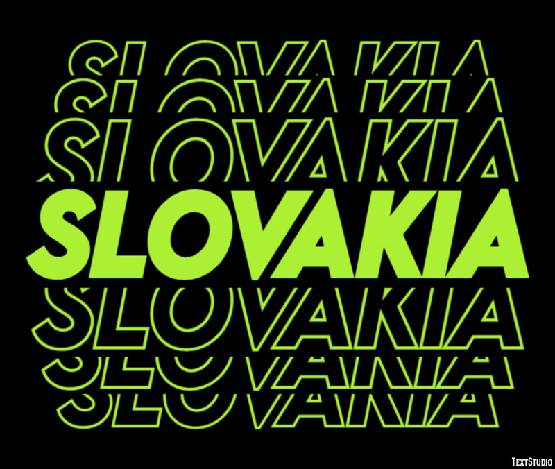 Slovakia Effetto testo