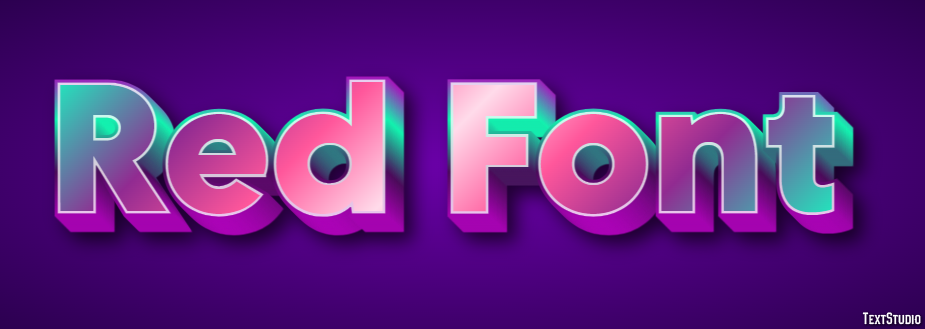 Red Font Effetto testo
