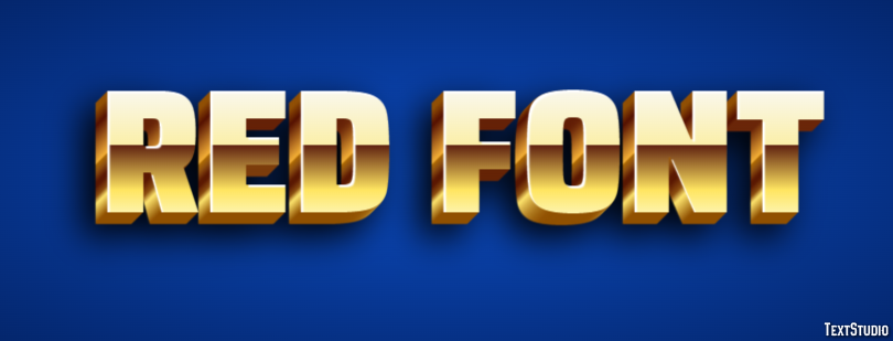 Red Font Efeito de texto