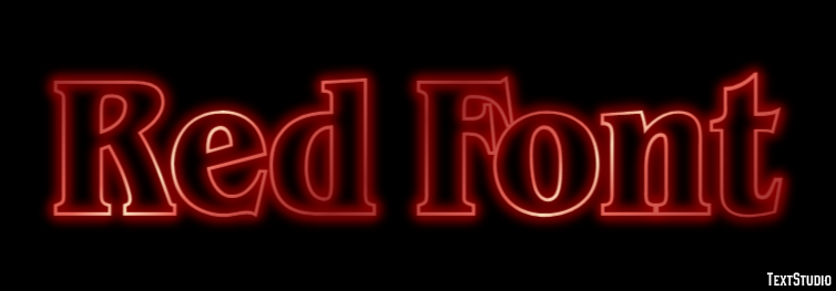Red Font Effetto testo