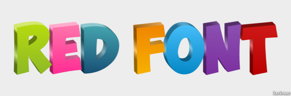 Red Font Effetto testo