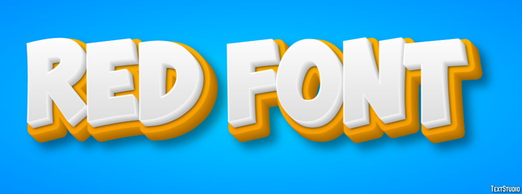 Red Font Effetto testo