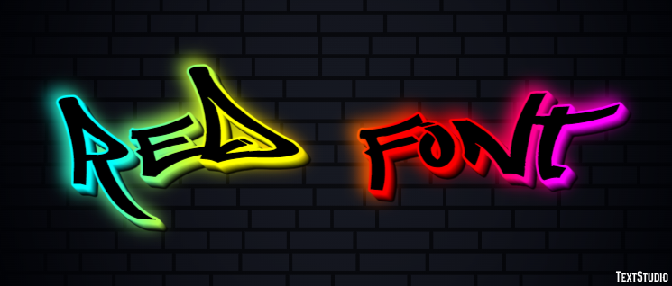 Red Font Effet de Texte