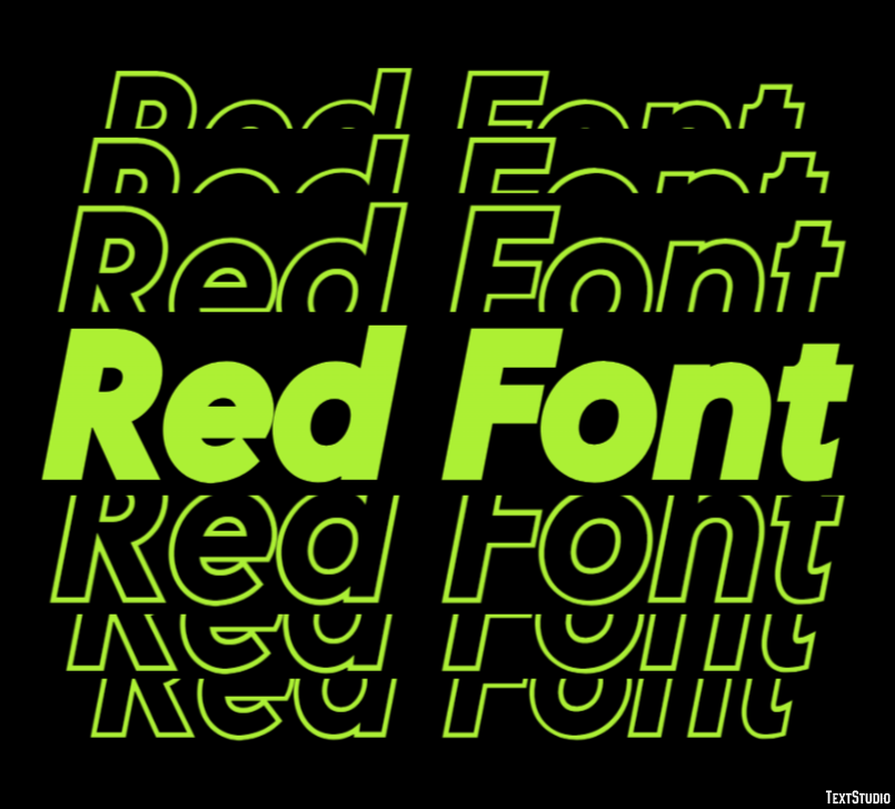 Red Font Effetto testo