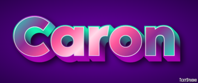 Caron Text Effect
