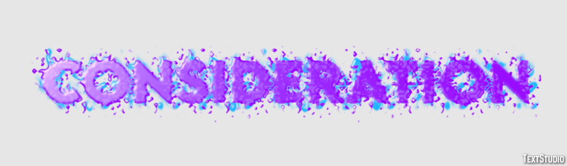 Consideration Text Effect