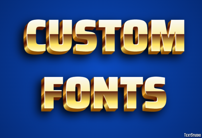Custom Fonts Texteffekt