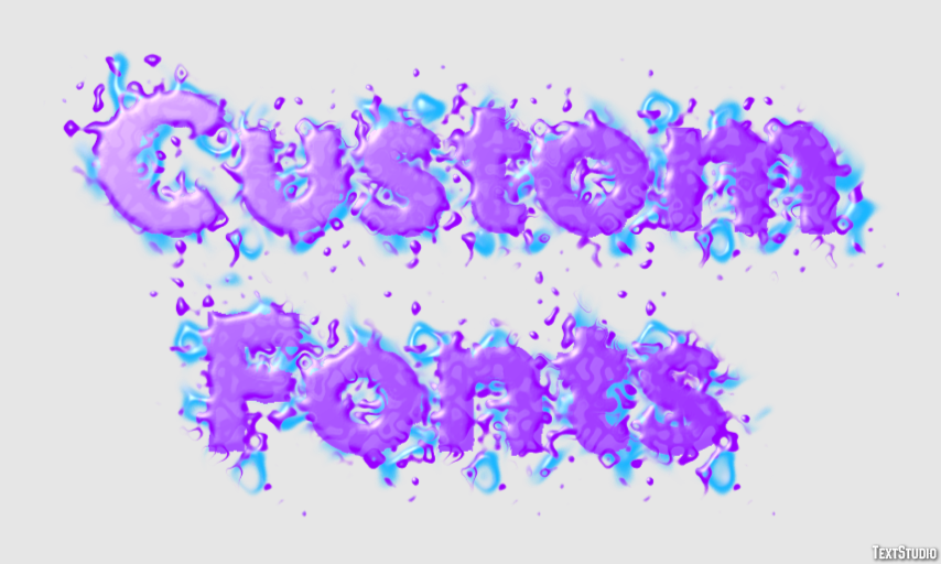 Custom Fonts Efecto de Texto