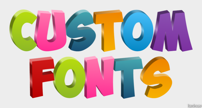 Custom Fonts Text Effect