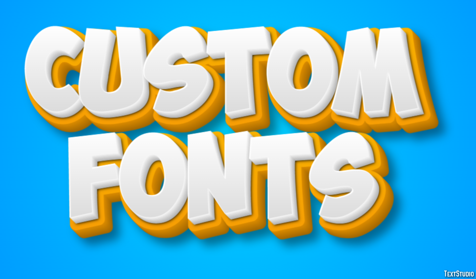 Custom Fonts Efecto de Texto