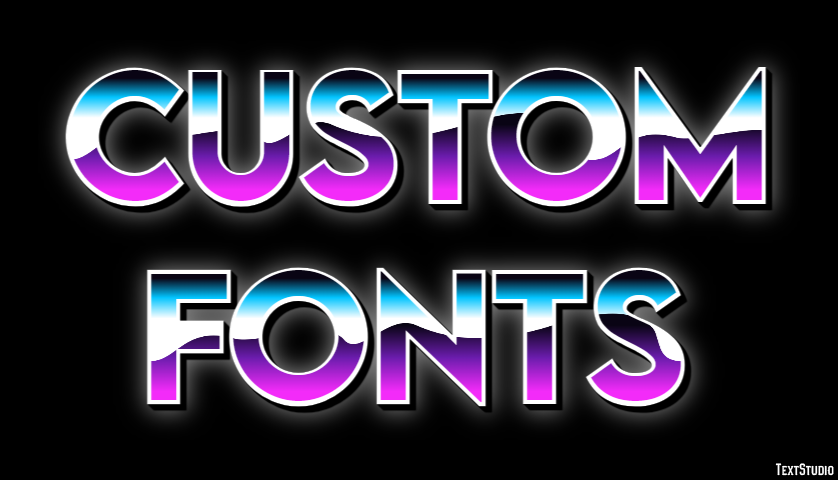 Custom Fonts Efecto de Texto