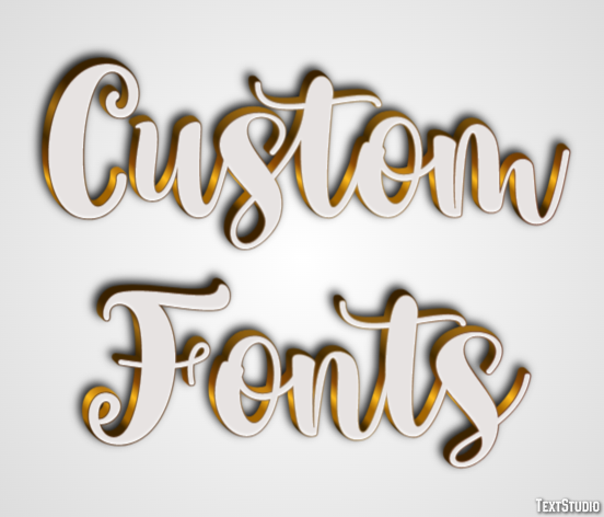 Custom Fonts Text Effect