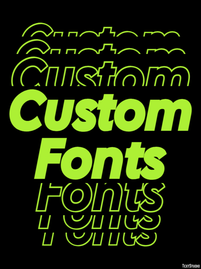 Custom Fonts Efecto de Texto