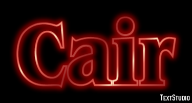 Cair Efeito do texto