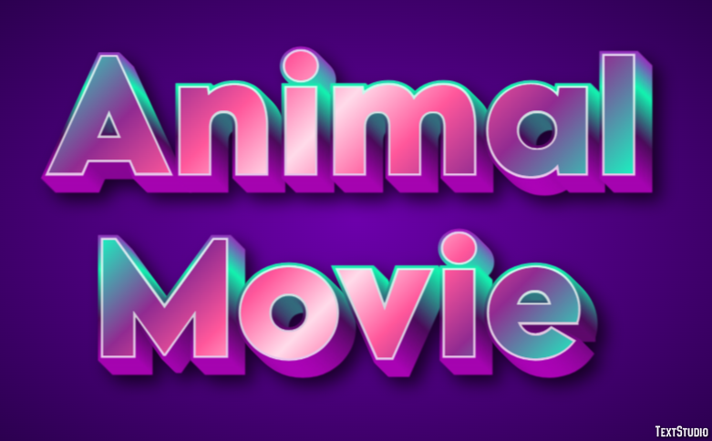 Animal Movie Effetto testo