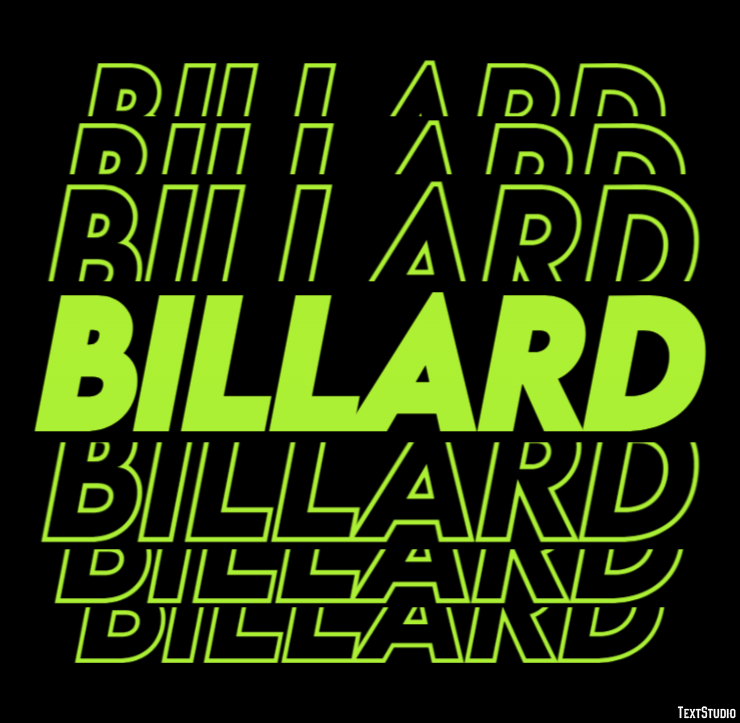 Billard Texteffekt