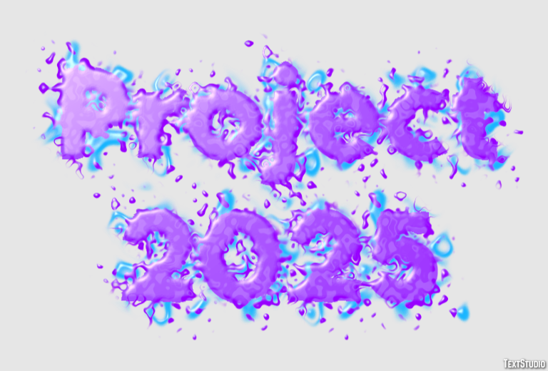 Project 2025 Text effect