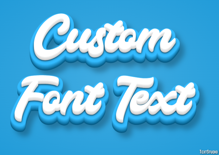 Custom Font Text Texteffekt