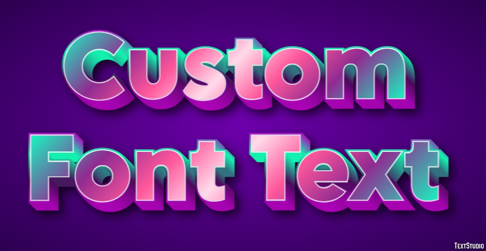Custom Font Text Texteffekt