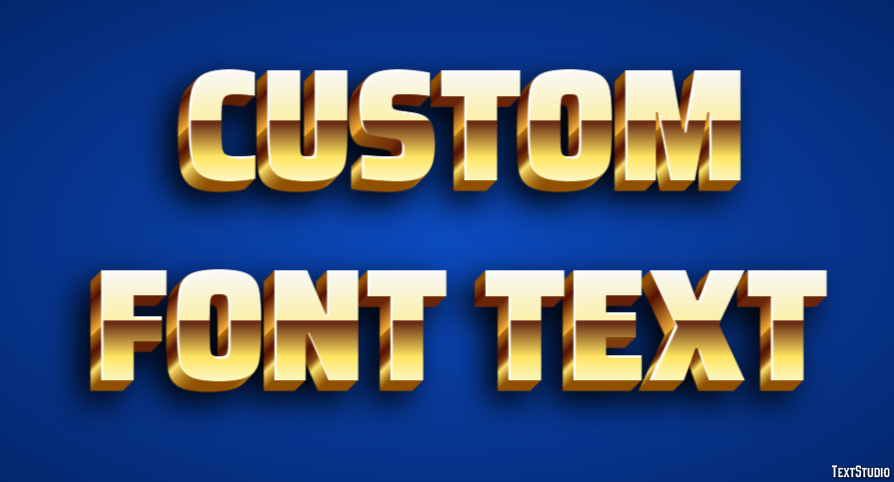 Custom Font Text Texteffekt