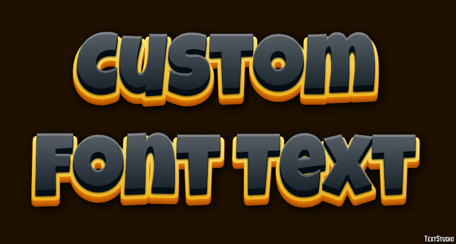 Custom Font Text Texteffekt