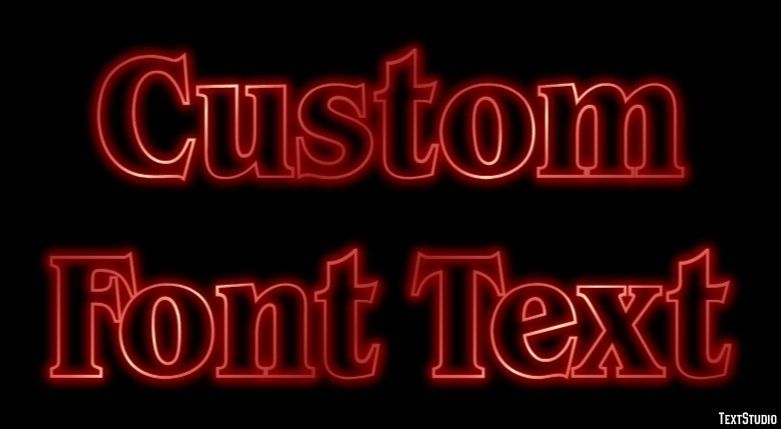 Custom Font Text Texteffekt