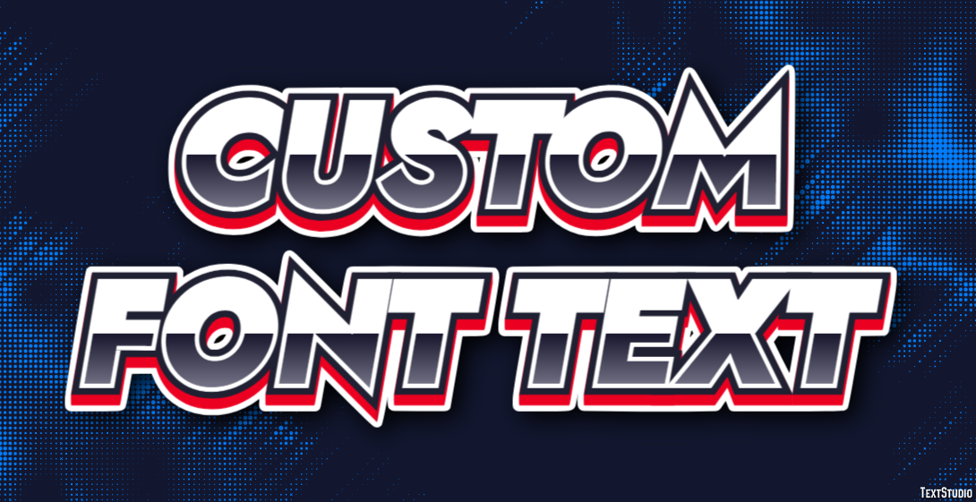 Custom Font Text Texteffekt