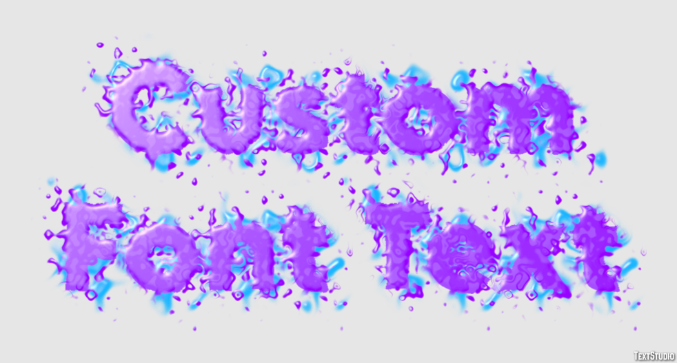 Custom Font Text Metin Efekti