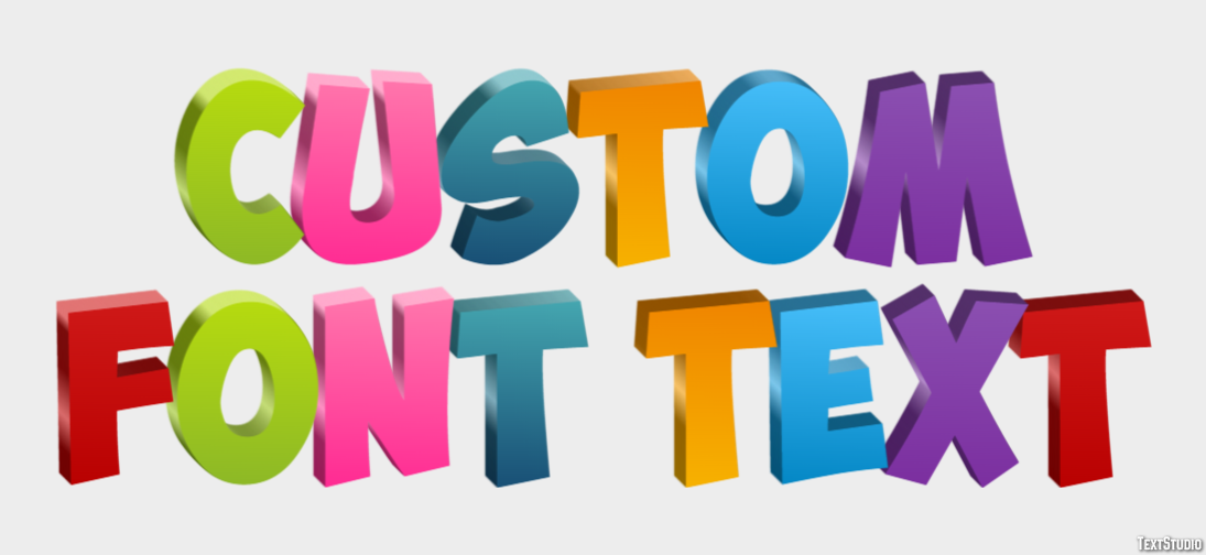 Custom Font Text Texteffekt