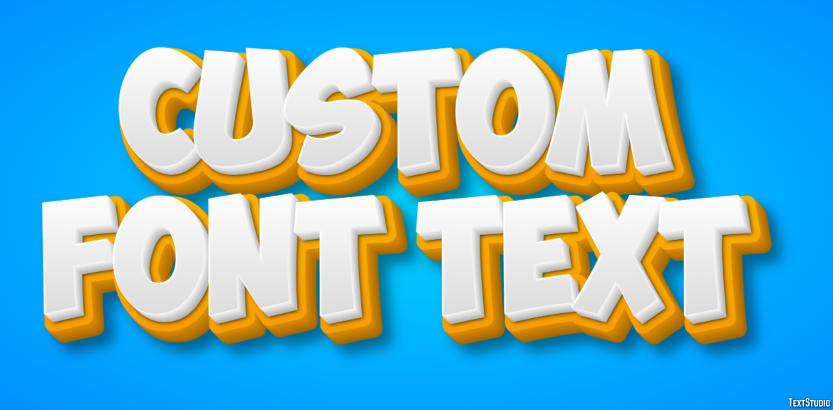 Custom Font Text Metin Efekti