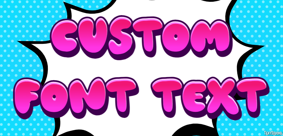 Custom Font Text Texteffekt
