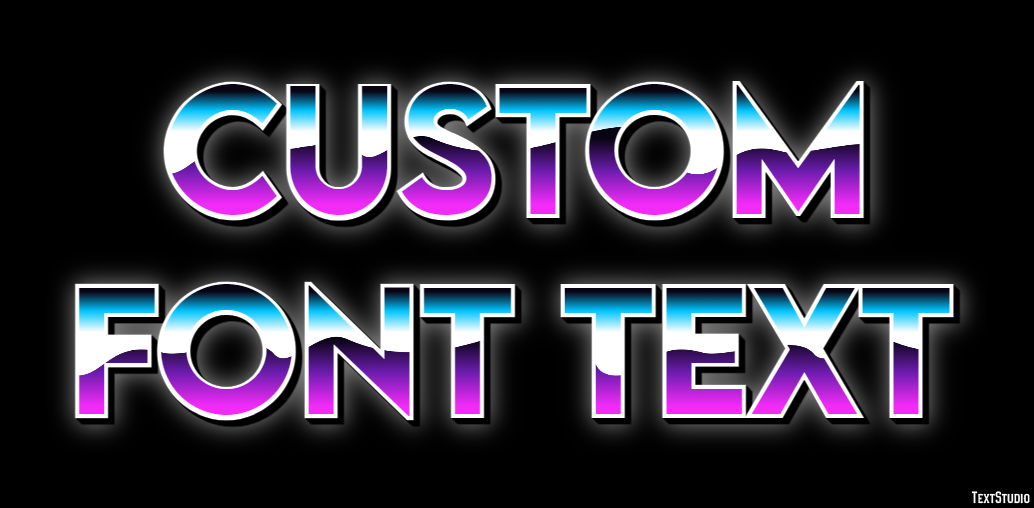 Custom Font Text Texteffekt