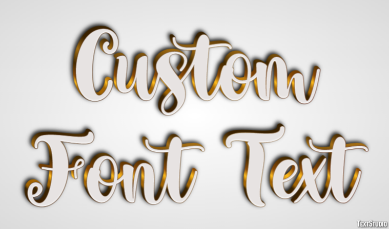 Custom Font Text Metin Efekti